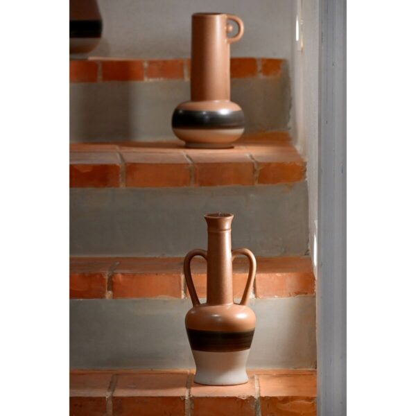 Vase DKD Home Decor White Grey Terracotta Porcelain 12,7 x 12,5 x 30 cm (3 Units)