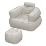 Bestway Inflatable Armchair with Footrest Assorted Color 107x99x80/48x48x36 cm Indoor 75137