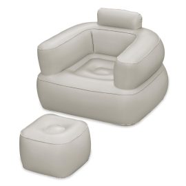 Bestway Inflatable Armchair with Footrest Assorted Color 107x99x80/48x48x36 cm Indoor 75137