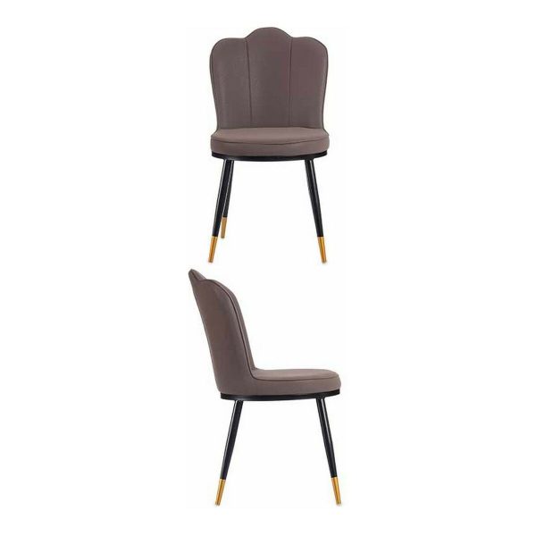 Armchair Gift Decor Black Purple Golden 53 x 88 x 67 cm Shell