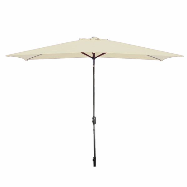 Marbueno Parasol Acero 8 Varillas 200×300 cm Poliéster Beige Jardín, Piscina 10493