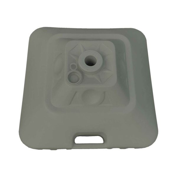 Marbueno Square Umbrella Base Plastic 45x45x27 cm 30L White Garden Pool Terrace 10498