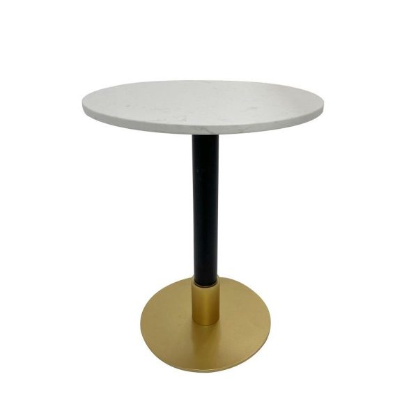 Side table DKD Home Decor White Black Golden 50 x 50 x 61 cm