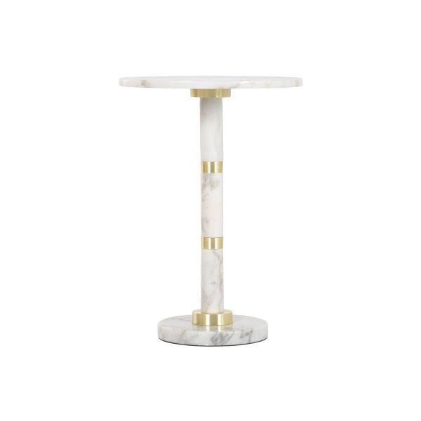 Side table Home ESPRIT White Golden 41 X 41 X 58 CM