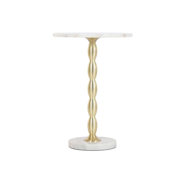 Side table Home ESPRIT White Golden 41 x 41 x 57 cm