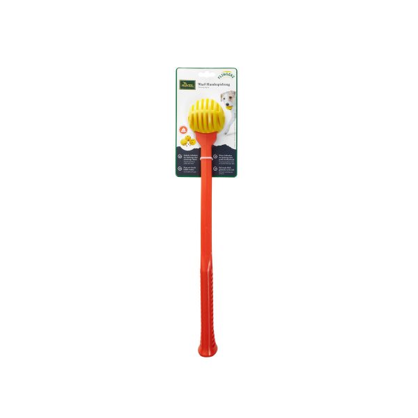 Ball Launcher for Dogs Hunter Yellow Orange Rubber Ball