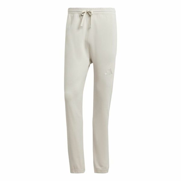 Long Sports Trousers Adidas All Szn French Terry Regular Tapered White Beige Men