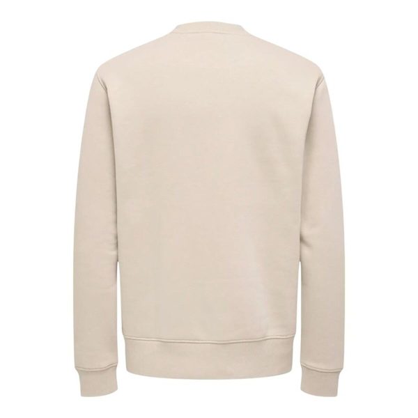 Men’s Sweatshirt without Hood Only & Sons Onsdawson Reg Crew Vd White