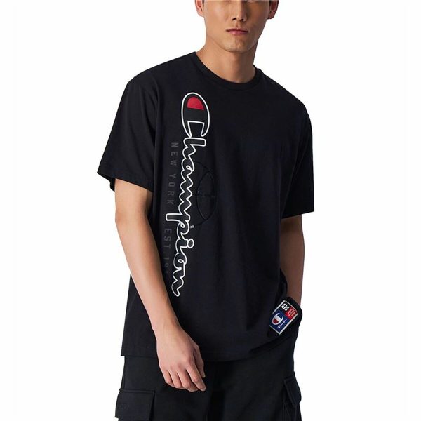 Men’s Short Sleeve T-Shirt Champion Crewneck Black