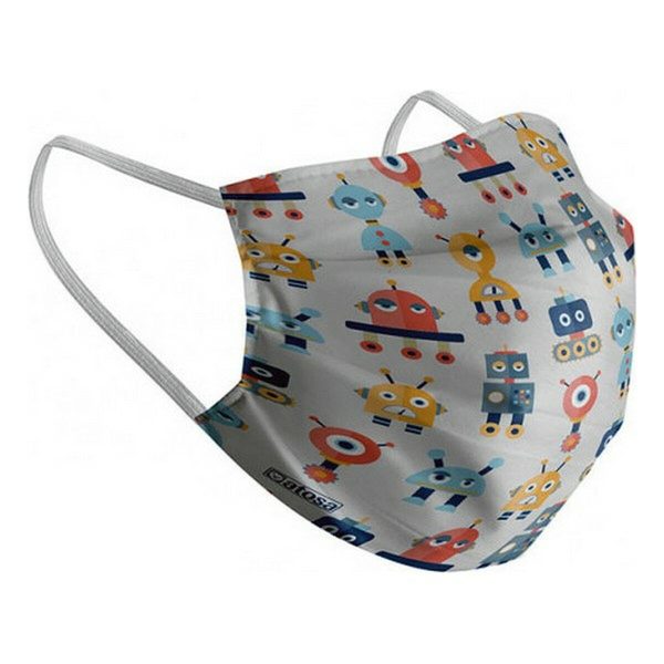 Hygienic Reusable Fabric Mask Children’s Robot