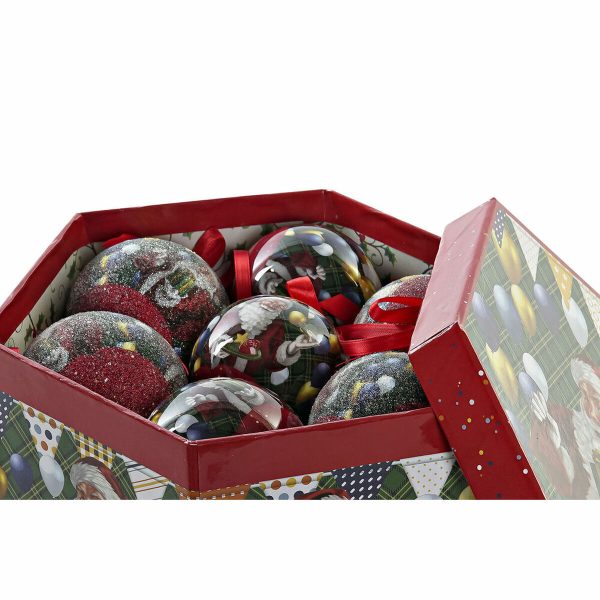 Christmas Baubles DKD Home Decor Father Christmas PVC (7 pcs) (7.5 x 7.5 x 12 cm)
