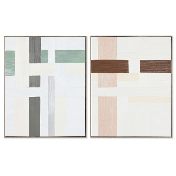 Canvas Home ESPRIT Pinewood Canvas 82 x 4,5 x 102 cm 82,2 x 4,5 x 102 cm