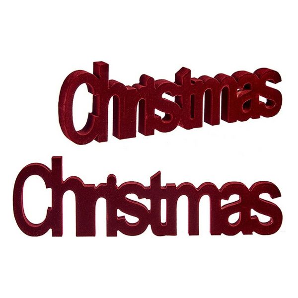 Decorative Figure Krist+ Christmas Red 11 x 2,5 x 36,5 cm