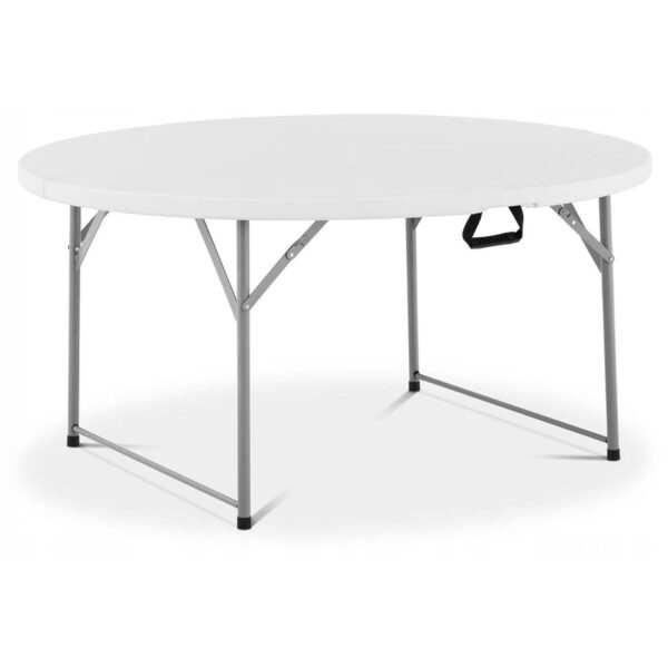 Marbueno Folding Table Resin White D.122×74 cm Catering, Beach & Camping 10530