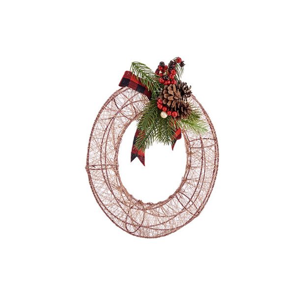 Advent wreathe Krist+ Champagne Metal 29 x 12 x 30 cm