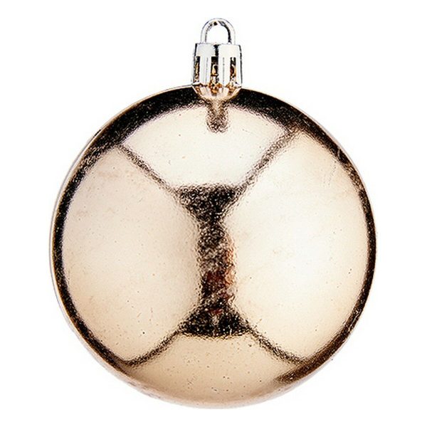 Christmas Baubles Krist+ 00476-6 Champagne Plastic Ø 7 cm 12 Units