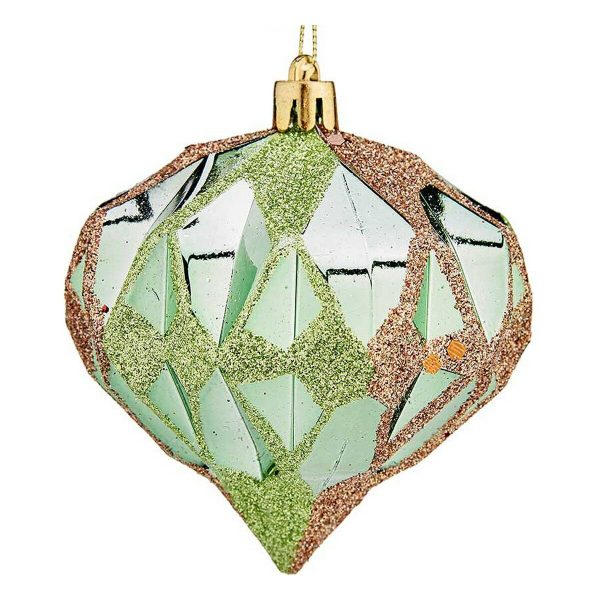 Christmas Baubles Krist+ Green Plastic Diamond Ø 8 cm 6 Units