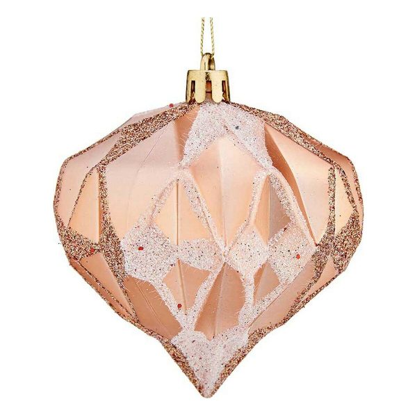 Christmas Baubles Krist+ 00894 Copper Plastic Diamond Ø 8 cm 6 Units
