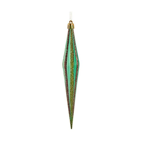 Christmas bauble Krist+ Red Green Golden 3 x 8,5 x 19 cm Streched