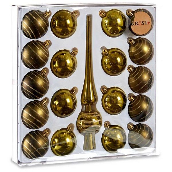 Christmas bauble Krist+ Green PVC Hanging decoration 19 Pieces