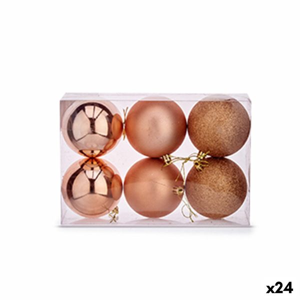 Set of Christmas balls Krist+ Copper Plastic (24 Units)