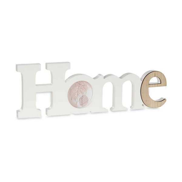 Photo frame Gift Decor Home White Brown MDF Wood (6 Units)