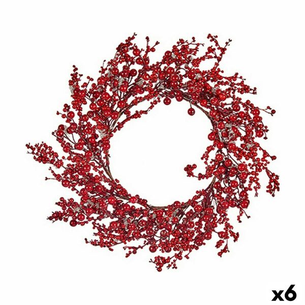 Advent wreathe Krist+ Red Plastic 48 x 10 x 48 cm (6 Units)