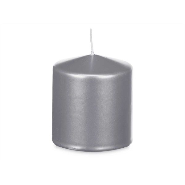 Candle Acorde Silver 9 x 10 x 9 cm (12 Units)