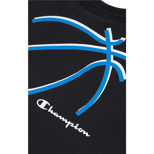 Men’s Sweatshirt without Hood Champion Basket Graphic M Black