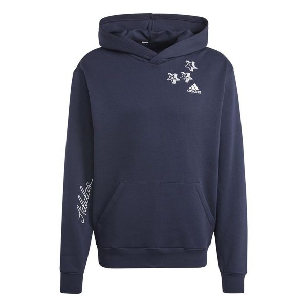 Men’s Hoodie Adidas Bl Fl Hd Q3 Fl Navy Blue