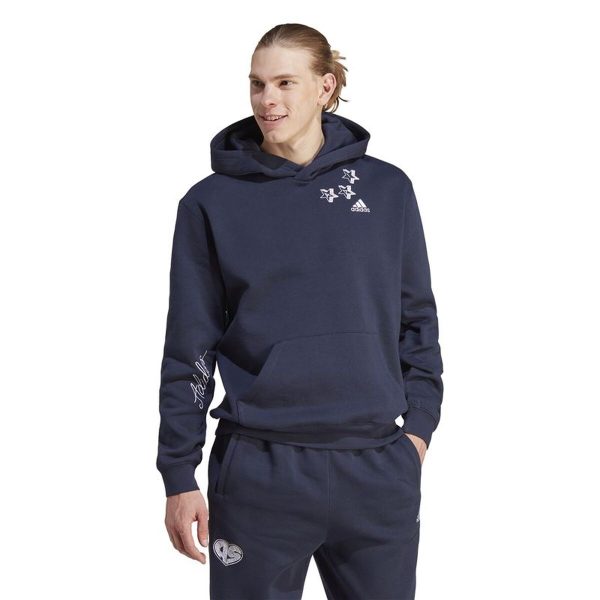 Men’s Hoodie Adidas Bl Fl Hd Q3 Fl Navy Blue