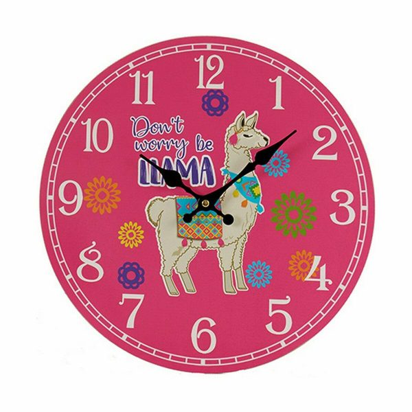 Wall Clock Gift Decor Llama